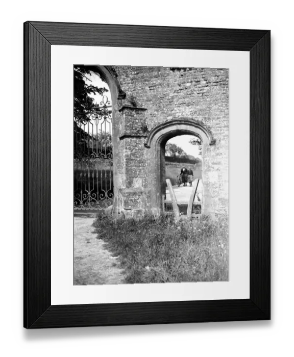 Framed Print : Cycling and stile in Penshurst, Kent. 1933 Framed Print : Cycling and stile in Penshurst, Kent. 1933