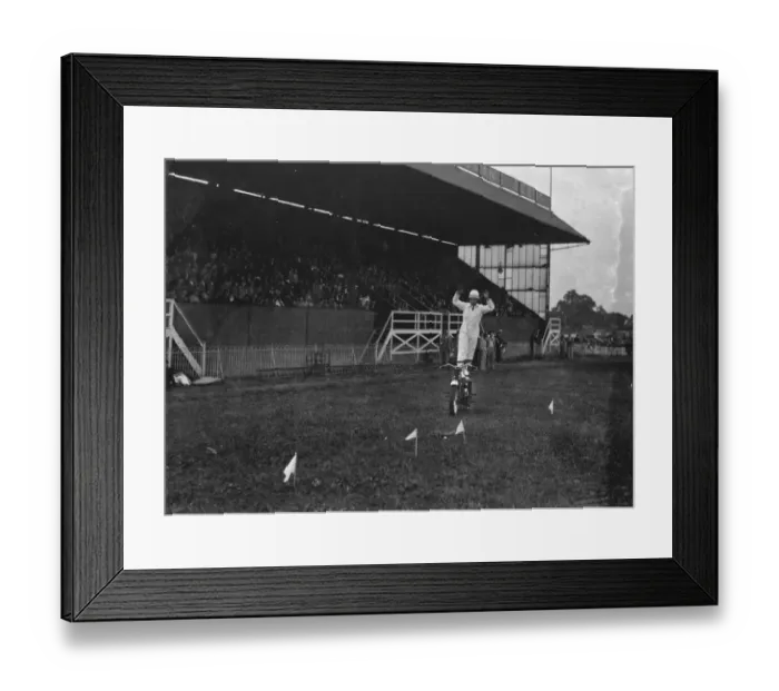 Framed Print : The Gravesend and District Motor Cycle Gymkhana in Kent. World champion Jim Hayhurst Framed Print : The Gravesend and District Motor Cycle Gymkhana in Kent. World champion Jim Hayhurst