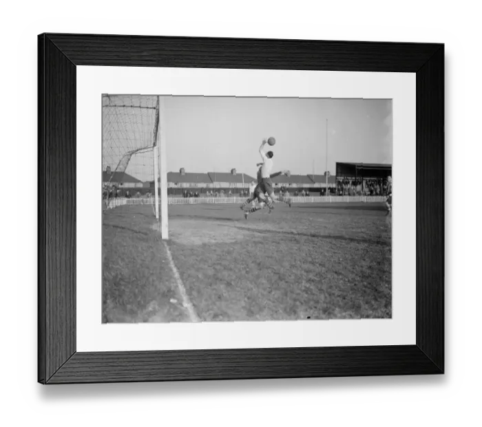 Framed Print : Dartford football club versus Guilford football club. The goal keeper and an attacker Framed Print : Dartford football club versus Guilford football club. The goal keeper and an attacker