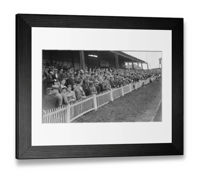 Framed Print : Football crowd, Dartford. 1935