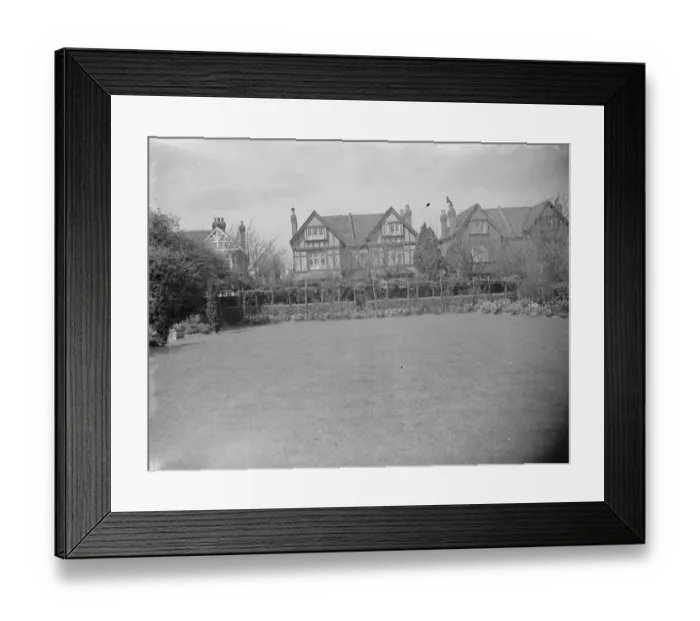 Framed Print : Mr Swans house and garden at 21 Rectory Lane in Sidcup, Kent. 1939 Framed Print : Mr Swans house and garden at 21 Rectory Lane in Sidcup, Kent. 1939