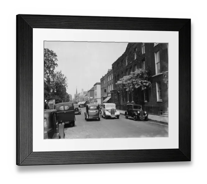 Framed Print : Watling street in Westeria, Canterbury. 1936
