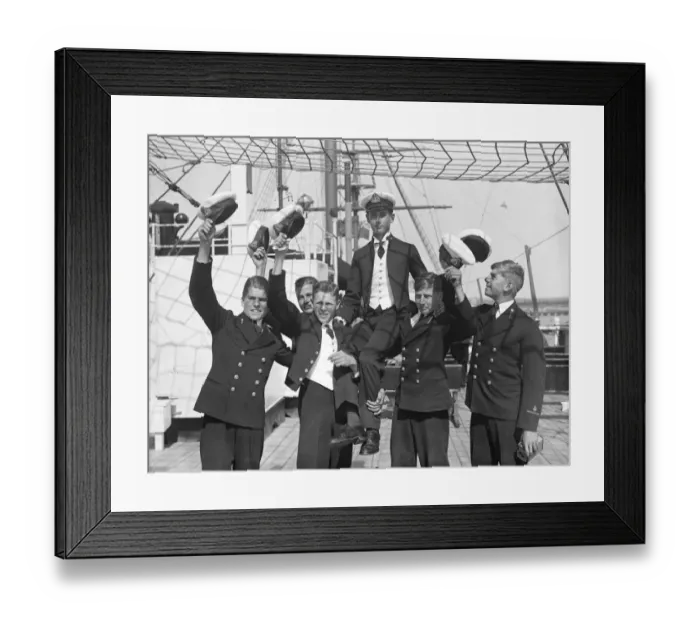Framed Print : Prize Day on the HMS Worcester, the training ship of the Thames Nautical Training