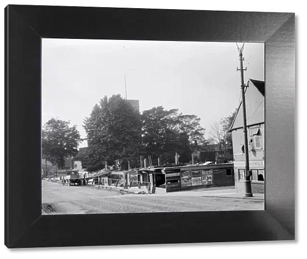 Buildings being pulled down in Dartford, Kent. 1936