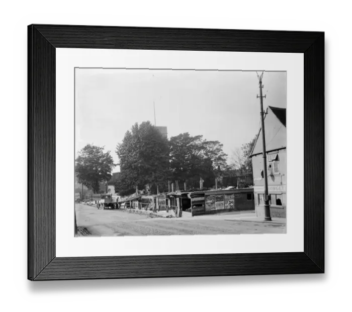 Framed Print : Buildings being pulled down in Dartford, Kent. 1936 Framed Print : Buildings being pulled down in Dartford, Kent. 1936