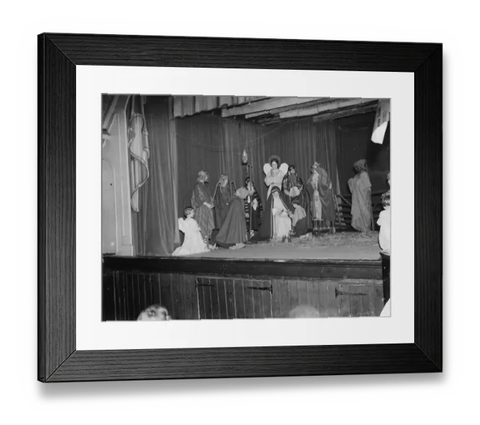 Framed Print : The Nativity Play at Chislehurst, Kent. 1937