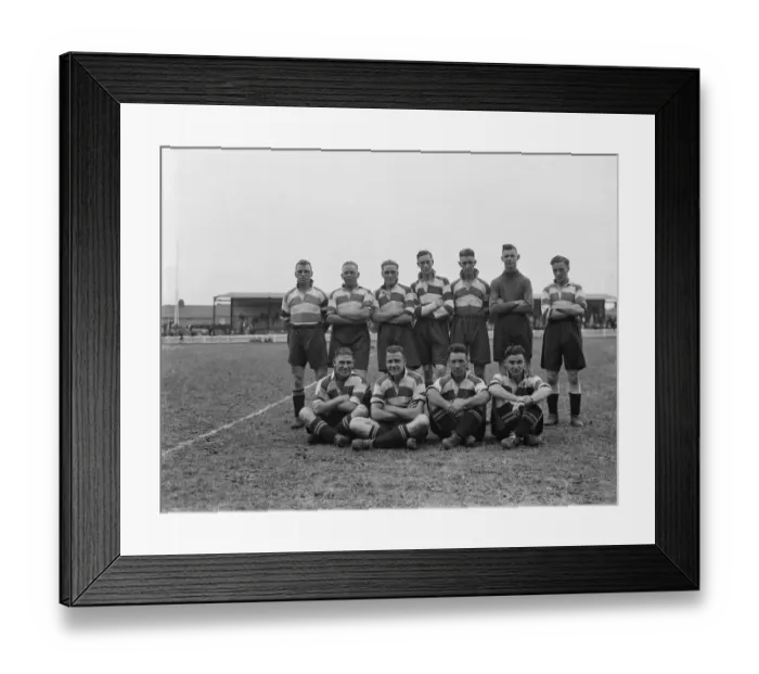 Framed Print : Footballers at Dartford. 1936 Framed Print : Footballers at Dartford. 1936