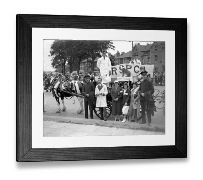 Framed Print : Eltham Carnival in Kent. R. S. P. C. A. Procession. 1934 Framed Print : Eltham Carnival in Kent. R. S. P. C. A. Procession. 1934