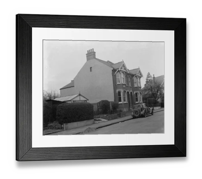 Framed Print : No 8 on Durham Road, Sidcup, Kent. 1937