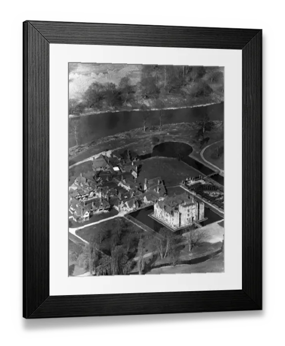 Framed Print : Aerial of Hever Castle and the Tudor Village Near Edenbridge Kent