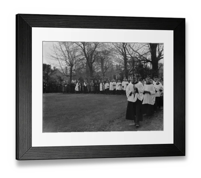 Framed Print : Consecration ceremony at Sidcup cemetery. 1935 Framed Print : Consecration ceremony at Sidcup cemetery. 1935