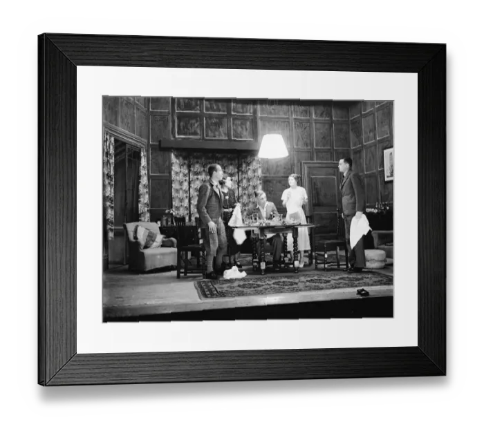 Framed Print : The Sevenoaks Players, an amateur group, performing. 1936