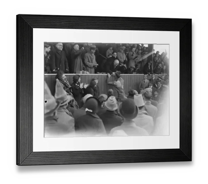 Framed Print : Football match part of the Kent County Junior Cup at Chislehurst, Kent. O B receiving Framed Print : Football match part of the Kent County Junior Cup at Chislehurst, Kent. O B receiving