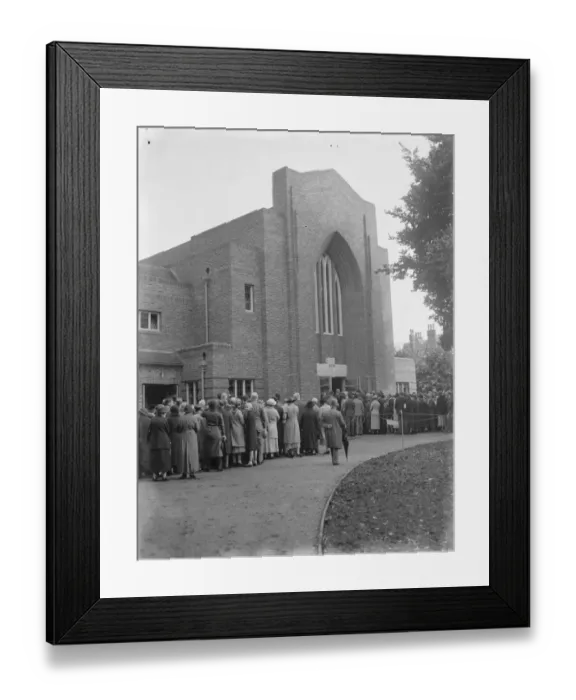 Framed Print : The opening of the Congregational Church in Eltham, Kent. 1938