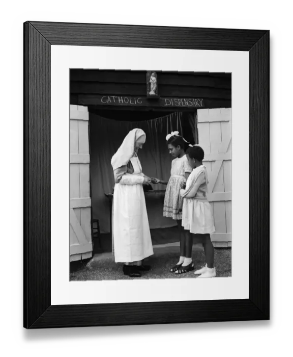 Framed Print : Sister Veronica of The Roman Catholic Dispensary in the hop fields of Paddock Wood Framed Print : Sister Veronica of The Roman Catholic Dispensary in the hop fields of Paddock Wood