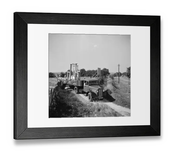 Framed Print : A bedford truck from Austin and Eastham Standar Joinery, driving to a job with Framed Print : A bedford truck from Austin and Eastham Standar Joinery, driving to a job with