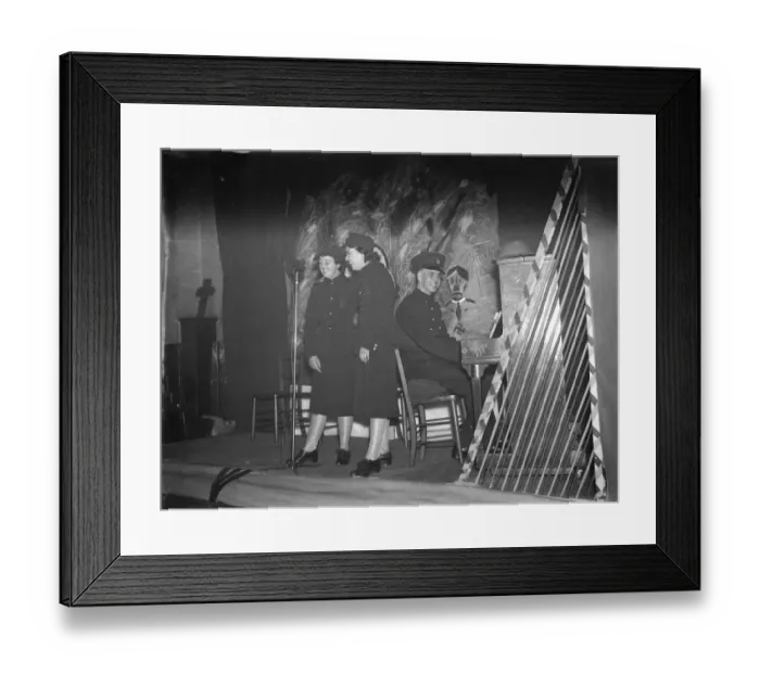 Framed Print : An Auxiliary Fire Service concert party in Dartford. Kent. A solo at the piano Framed Print : An Auxiliary Fire Service concert party in Dartford. Kent. A solo at the piano