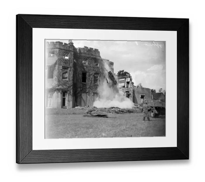 Framed Print : Blendon Hall demolished in Bexley, Kent. 1934