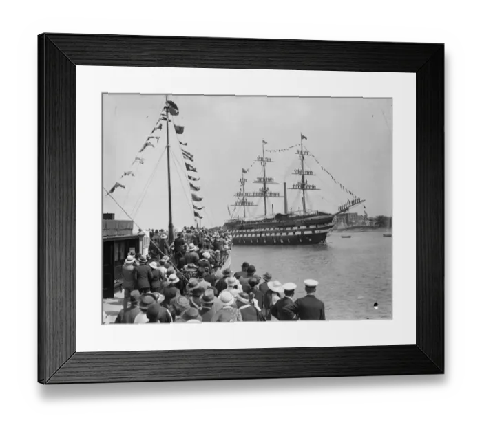 Framed Print : Prize Day on the HMS Worcester, the training ship of the Thames Nautical Training Framed Print : Prize Day on the HMS Worcester, the training ship of the Thames Nautical Training