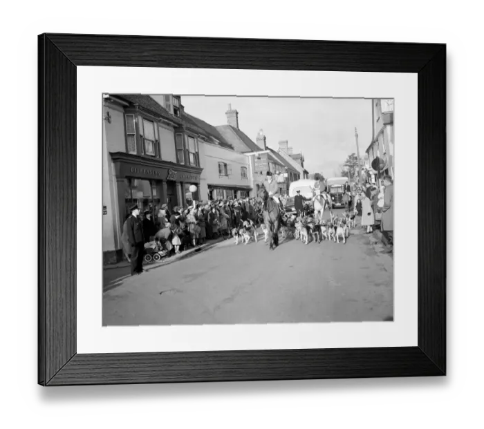 Framed Print : The High Street was a little crowded at Edenbridge, Kent. When the Old Surrey Framed Print : The High Street was a little crowded at Edenbridge, Kent. When the Old Surrey