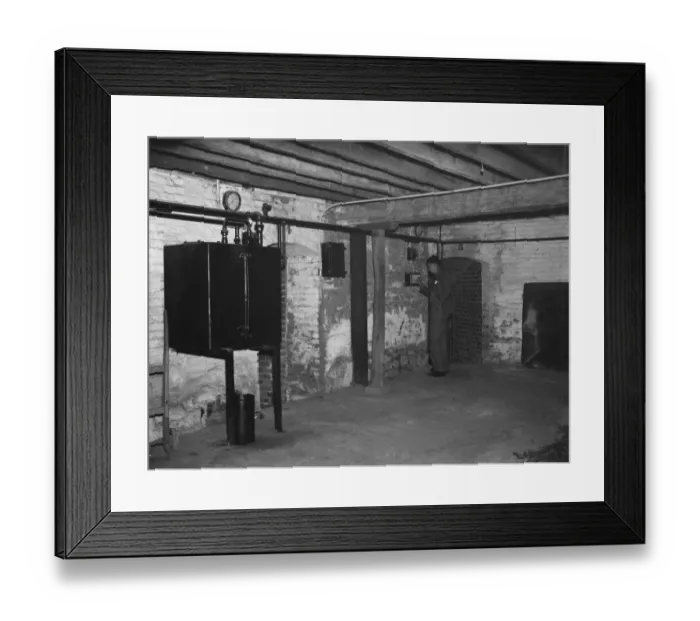Framed Print : Hop Kilns the oil heater in Goudhurst. ( A general view ) 1937 Framed Print : Hop Kilns the oil heater in Goudhurst. ( A general view ) 1937