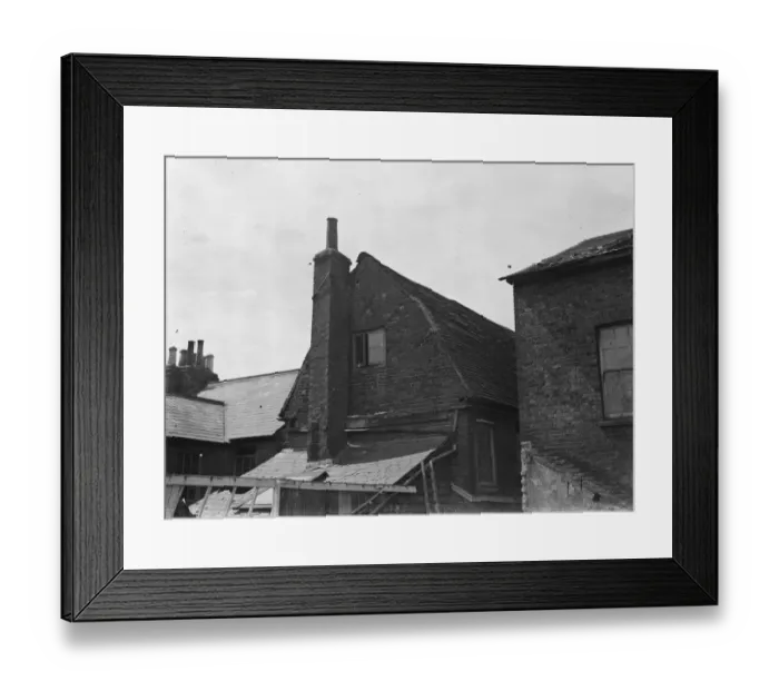 Framed Print : A view from the back of buildings on Cray Ford high street that are soon to be demolished Framed Print : A view from the back of buildings on Cray Ford high street that are soon to be demolished