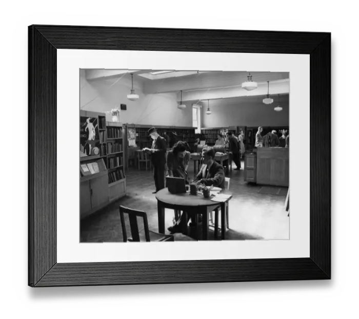 Framed Print : Gillingham Library in Kent 4th July 1949 Framed Print : Gillingham Library in Kent 4th July 1949