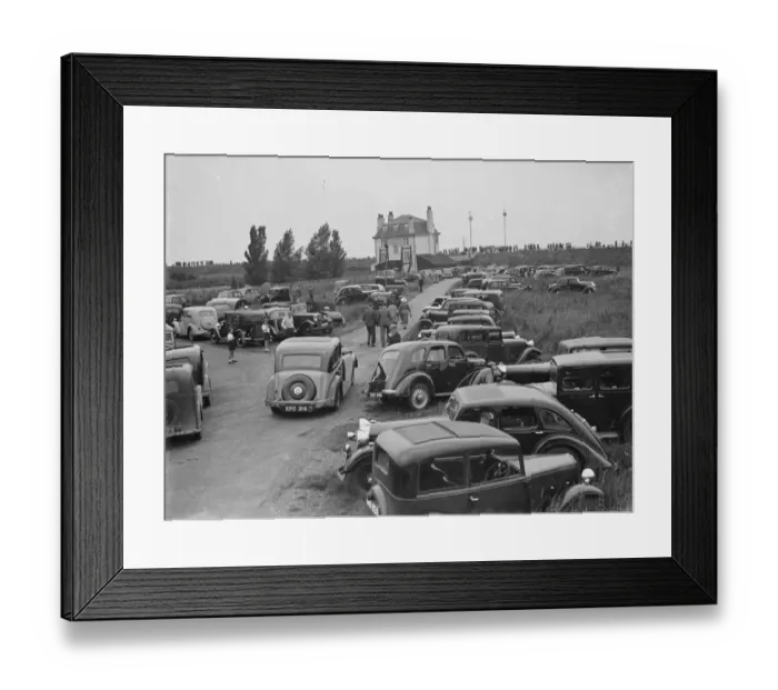 Framed Print : Cars parked near the Long Reach Tavern in Dartford, Kent. People have come here Framed Print : Cars parked near the Long Reach Tavern in Dartford, Kent. People have come here