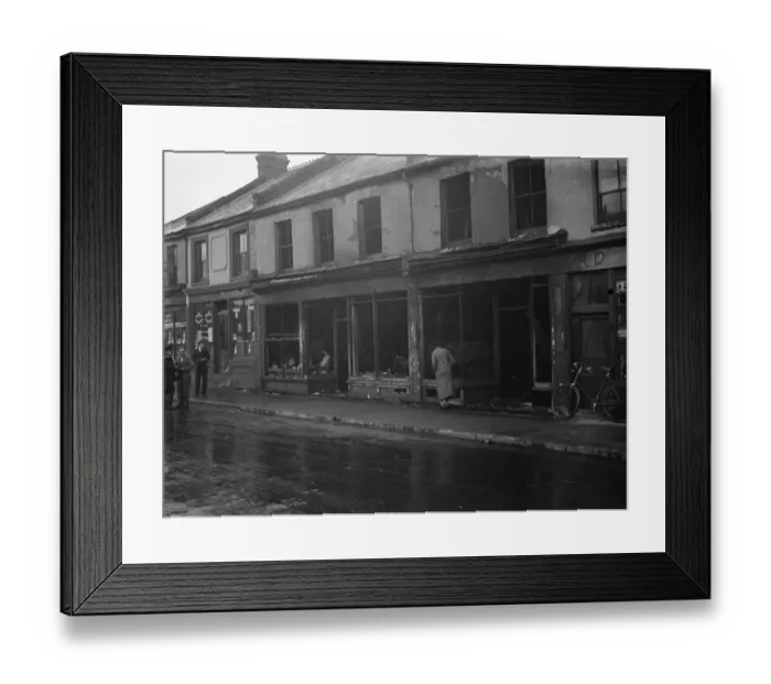 Framed Print : The burnt - out remains of a shop in Swanscombe, Kent after a fire Framed Print : The burnt - out remains of a shop in Swanscombe, Kent after a fire