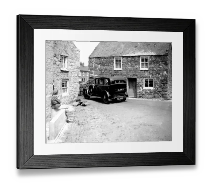 Framed Print : Narrow road at Lands End, Cornwall. 1933