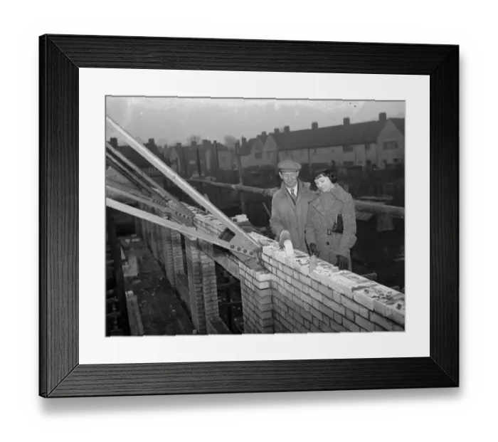 Framed Print : The laying of the foundation stones at St Barnabas Church in Eltham, Kent Framed Print : The laying of the foundation stones at St Barnabas Church in Eltham, Kent