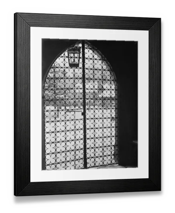 Framed Print : Wrought iron gate in Chevening, Kent. 1938 Framed Print : Wrought iron gate in Chevening, Kent. 1938