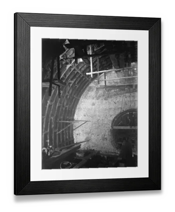 Framed Print : The construction of the Dartford Tunnel, where recently a pilot tunnel was completed Framed Print : The construction of the Dartford Tunnel, where recently a pilot tunnel was completed