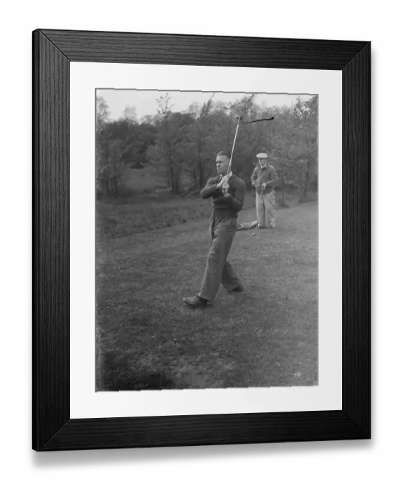 Framed Print : Millwall footballers enjoy a break from the pitch and relax on the Beckenham golf course