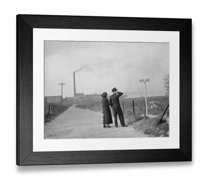 Framed Print : Lovers Lane, Swanscombe. 1938 Framed Print : Lovers Lane, Swanscombe. 1938