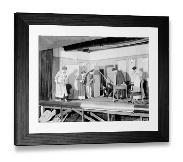 Framed Print : The Bromley scouts perform the play, The Bat. 1936 Framed Print : The Bromley scouts perform the play, The Bat. 1936