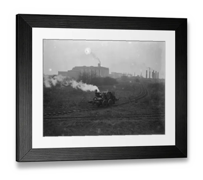 Framed Print : An old locomotive in Erith, London. 1939