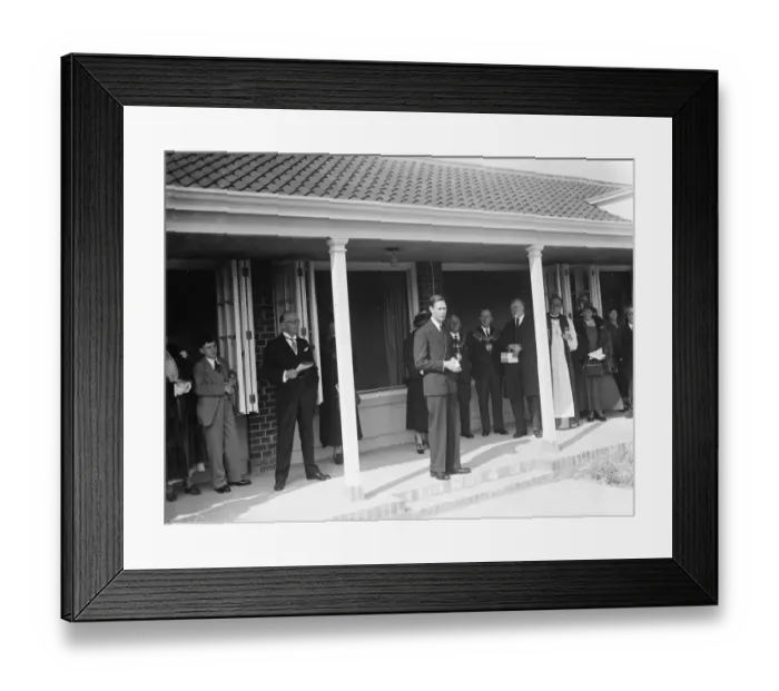 Framed Print : The opening of Margaret McMillan House by HRH Prince Albert, The Duke of York