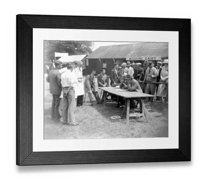 Framed Print : Tunbridge Wells Show. Judging Students. 1934 Framed Print : Tunbridge Wells Show. Judging Students. 1934