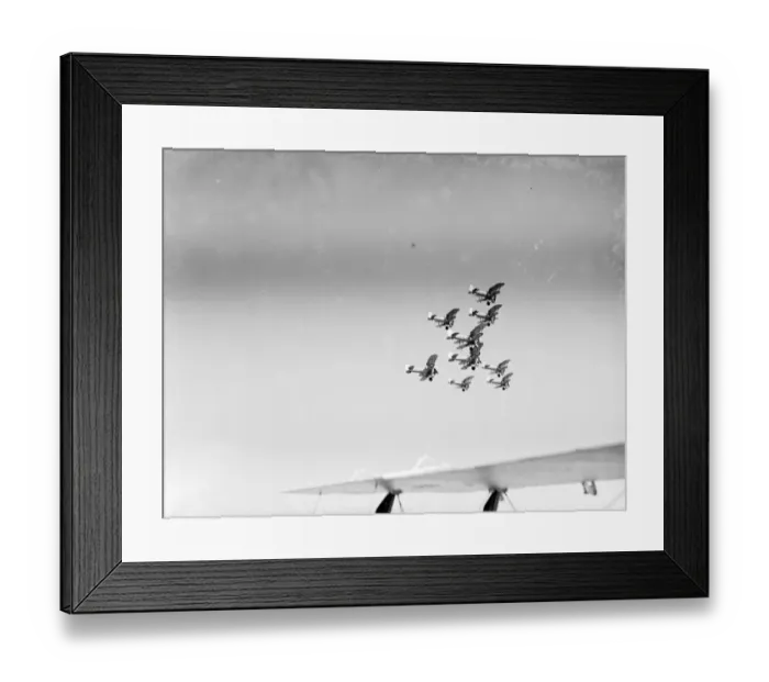 Framed Print : Bristol Bulldogs fighters of No 32 Squadron in formation flying over Biggin Hill Framed Print : Bristol Bulldogs fighters of No 32 Squadron in formation flying over Biggin Hill