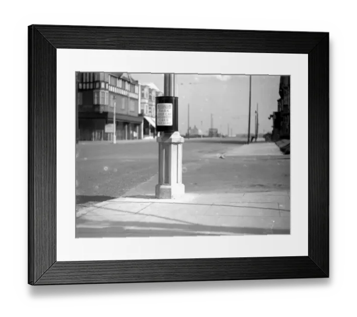 Framed Print : Litter Bin in Margate, Kent. 1933 Framed Print : Litter Bin in Margate, Kent. 1933
