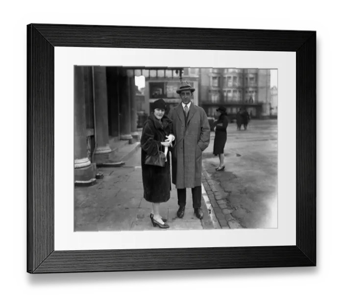 Framed Print : Pictured at Brighton, Sussex - Prince and Princess Colonna. 1927 Framed Print : Pictured at Brighton, Sussex - Prince and Princess Colonna. 1927