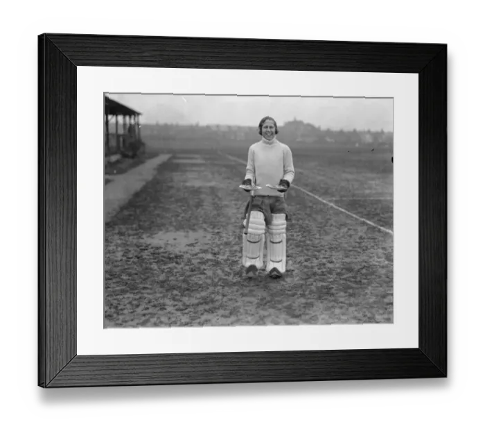 Framed Print : Ladies Hockey at Merton Abbey Miss Pieree, Surrey second eleven goal keeper 31 Framed Print : Ladies Hockey at Merton Abbey Miss Pieree, Surrey second eleven goal keeper 31