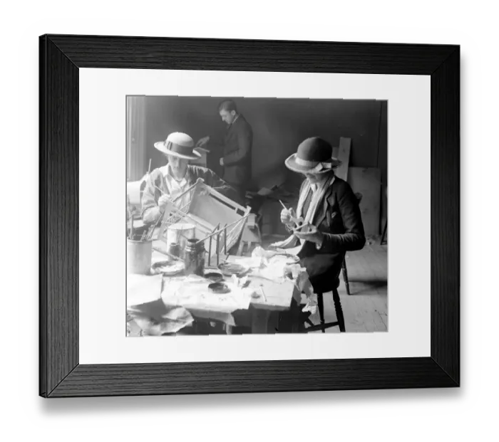 Framed Print : Toy making in village at Woolton, Bedfordshire Framed Print : Toy making in village at Woolton, Bedfordshire