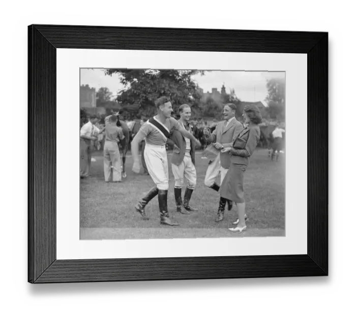 Framed Print : Cowdray Park Polo at Midhurst in Sussex. Sharing a joke, Captain Lord Louis Mountbatten Framed Print : Cowdray Park Polo at Midhurst in Sussex. Sharing a joke, Captain Lord Louis Mountbatten