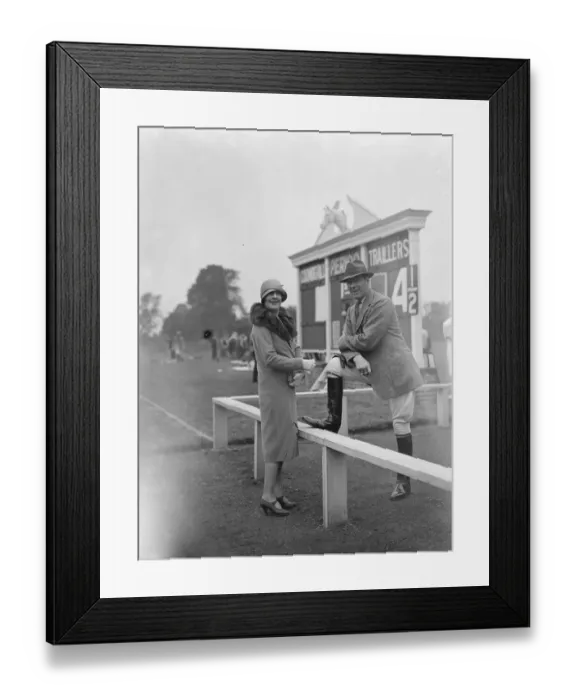 Framed Print : Polo at Ranelagh. Mr Earl Hopping and Mme Pena. 12 May 1928 Framed Print : Polo at Ranelagh. Mr Earl Hopping and Mme Pena. 12 May 1928