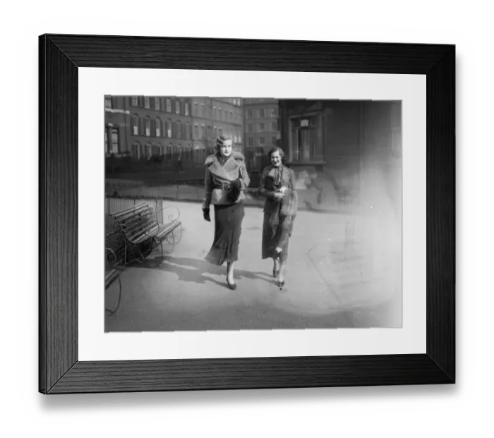 Framed Print : Two society girls, Miss June Child, who is the daughter of Mme Davila de Pena Framed Print : Two society girls, Miss June Child, who is the daughter of Mme Davila de Pena