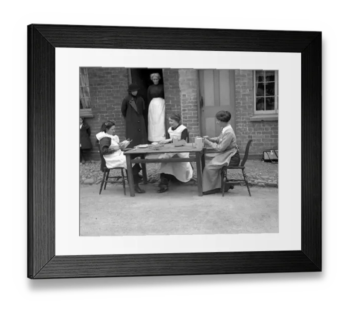 Framed Print : Toy making in village at Woolton, Bedfordshire