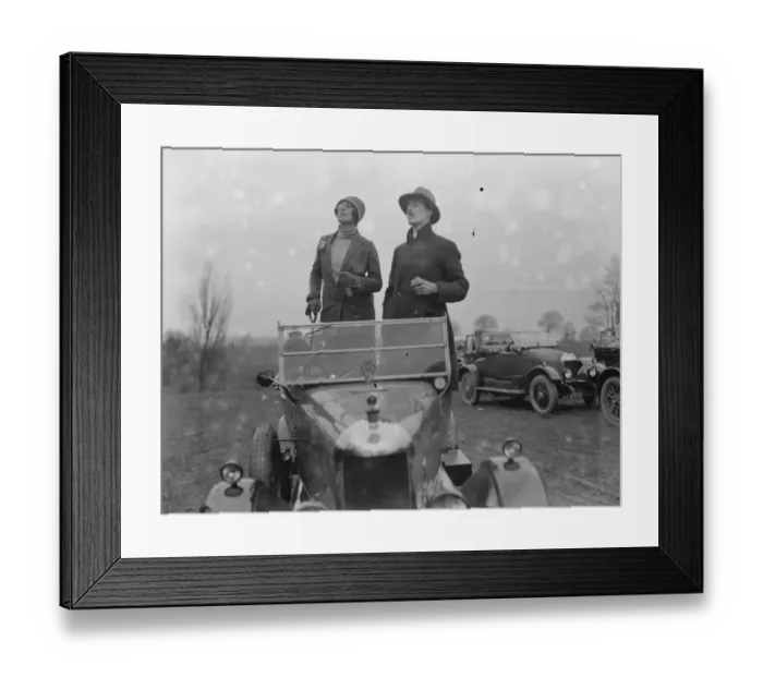 Framed Print : Weston & Banwell Harriers at Banwell Mrs Woodburn Bamberger and Mr C I Bertish 1925 Framed Print : Weston & Banwell Harriers at Banwell Mrs Woodburn Bamberger and Mr C I Bertish 1925