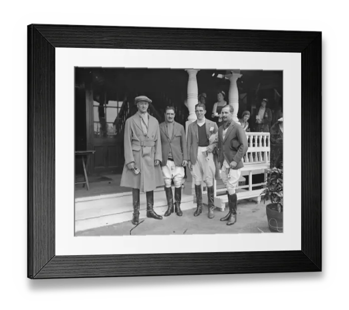 Framed Print : Polo at Ranelagh Los Puarats versus Panthers The Panthers left to right, Major P Magor Framed Print : Polo at Ranelagh Los Puarats versus Panthers The Panthers left to right, Major P Magor
